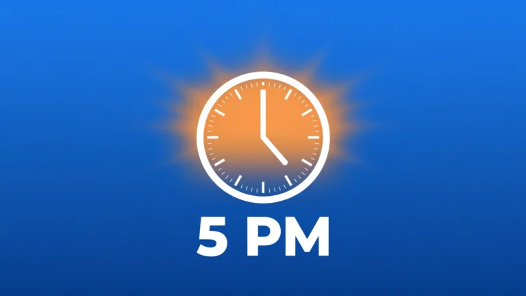 How Long Until 5 PM Today? - live countdown timer