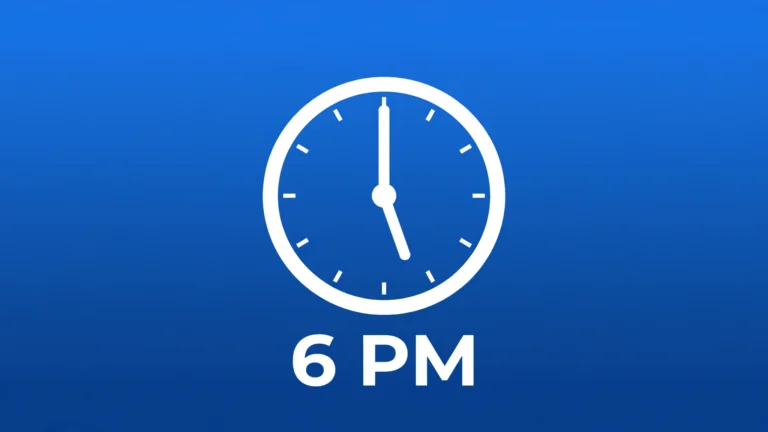 How Long Until 6 PM Today? - live countdown timer