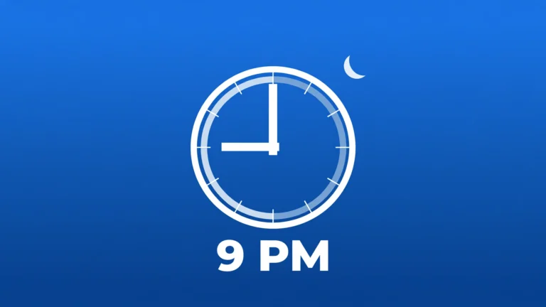 How Long Until 9 PM Today? - live countdown timer